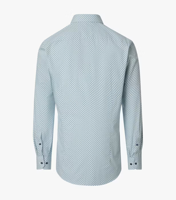 Camasa bumbac barbati VENTI ModernFit verde cerculete [3]