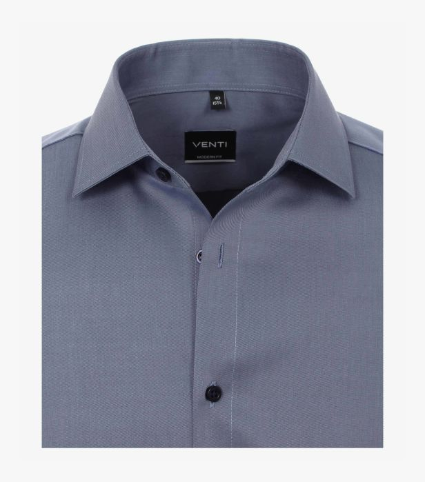Camasa bumbac barbati VENTI uni Modern Fit bleumarin [2]
