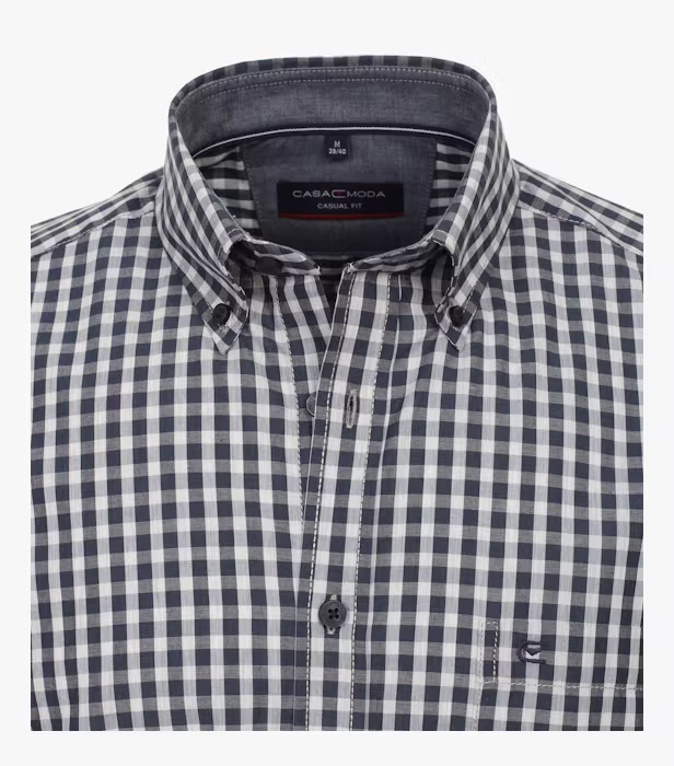 Camasa bumbac CASA MODA barbati Casual patratele albastru [2]