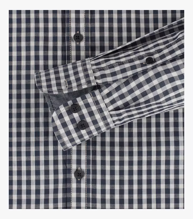 Camasa bumbac CASA MODA barbati Casual patratele albastru [4]