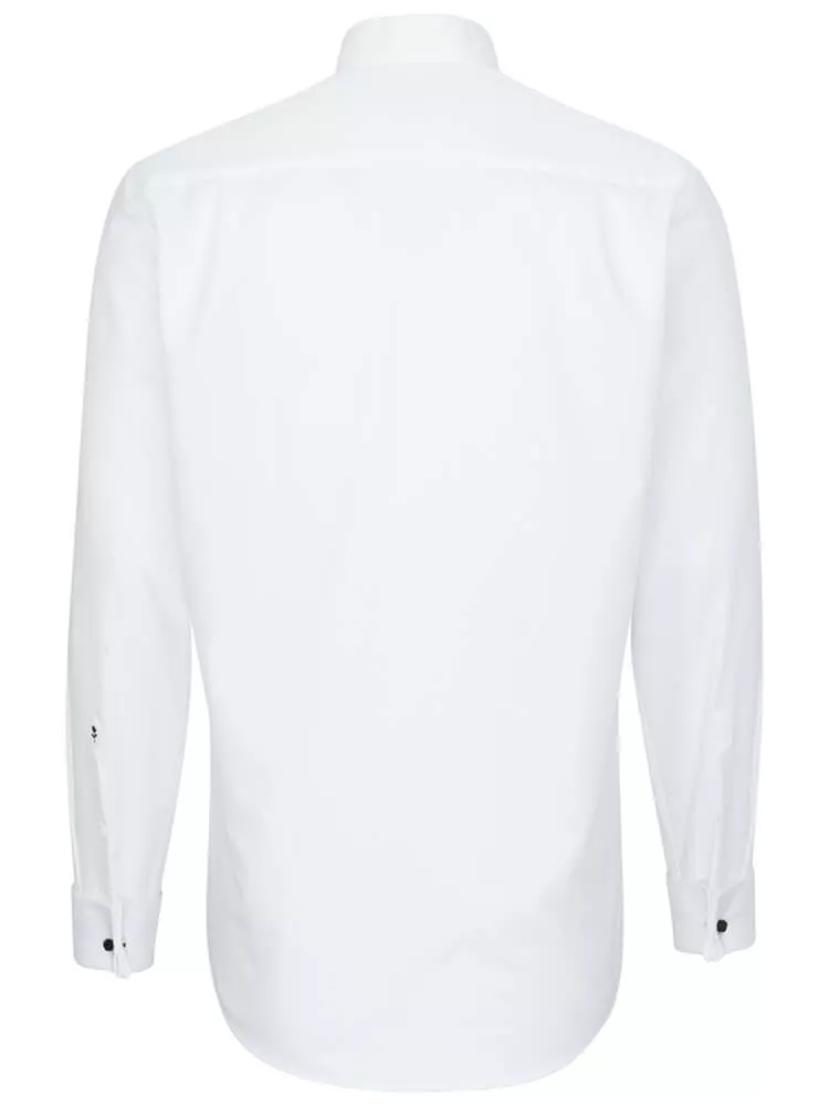 Camasa ceremonie bumbac satinat barbati SEIDENSTICKER 850274 slim alb [2]