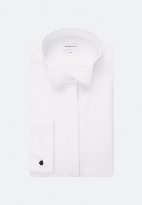 Camasa ceremonie NON IRON bumbac SEIDENSTICKER Slim pentru papion alb [2]