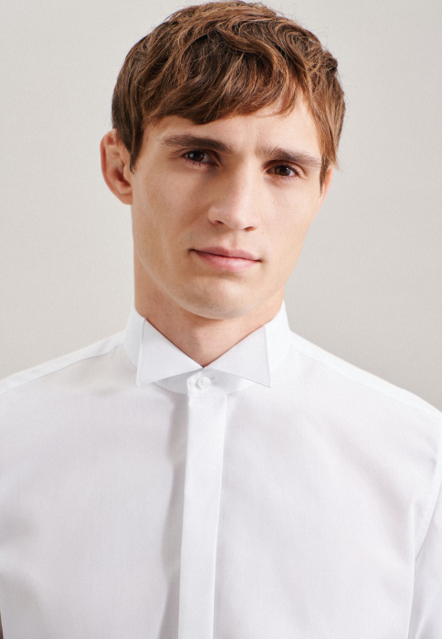 Camasa ceremonie NON IRON bumbac SEIDENSTICKER Slim pentru papion alb [4]