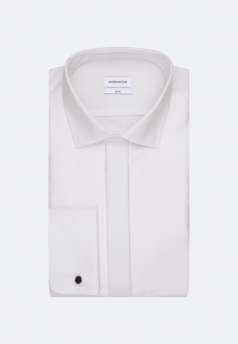 Camasa ceremonie Plisse bumbac NON IRON barbati SEIDENSTICKER Slim alb [4]