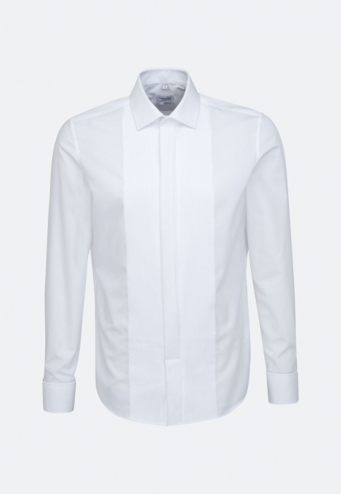 Camasa ceremonie Plisse bumbac NON IRON barbati SEIDENSTICKER Slim alb [3]