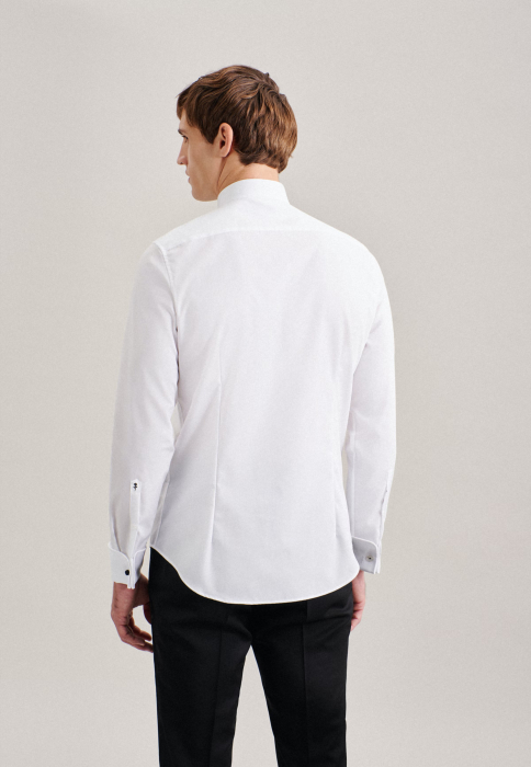 Camasa ceremonie Plisse bumbac NON IRON barbati SEIDENSTICKER Slim alb pentru papion [5]