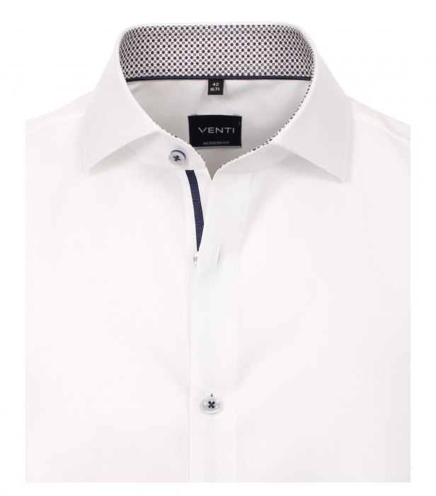 Camasa maneca lunga barbati VENTI Modern Fit uni alba [3]