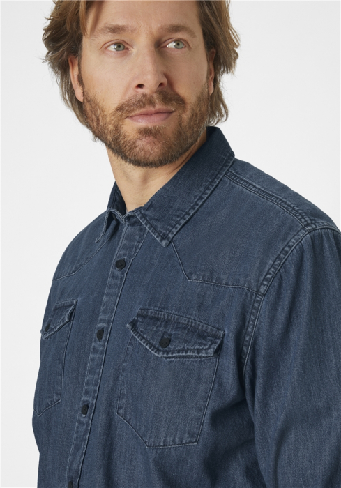 Camasa denim subtire barbati 331867179 4540 PADDOCK'S bleumarin [3]