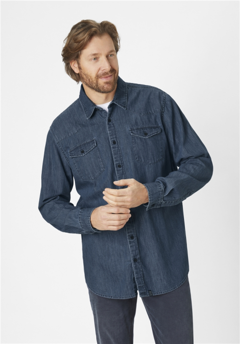 Camasa denim subtire barbati 331867179 4540 PADDOCK'S bleumarin [6]