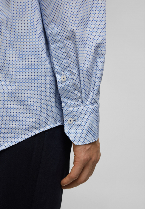 Camasa bumbac barbati HECHTER Shape bleu stelute bleumarin [3]