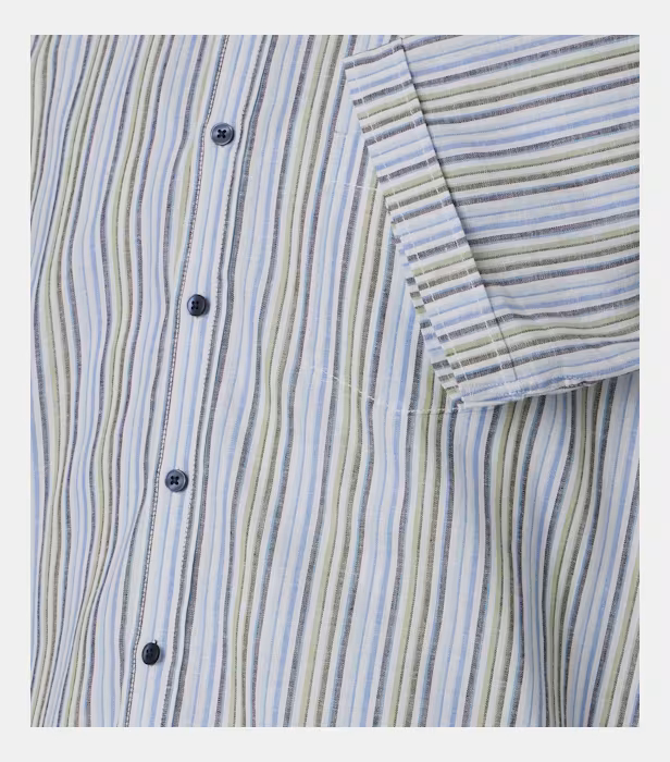 Camasa in/bumbac barbati CASA MODA CasualFit bleu dungi [4]