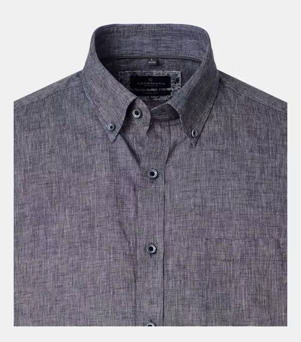 Camasa  in/bumbac maneca scurta barbati CASA MODA bleumarin [3]
