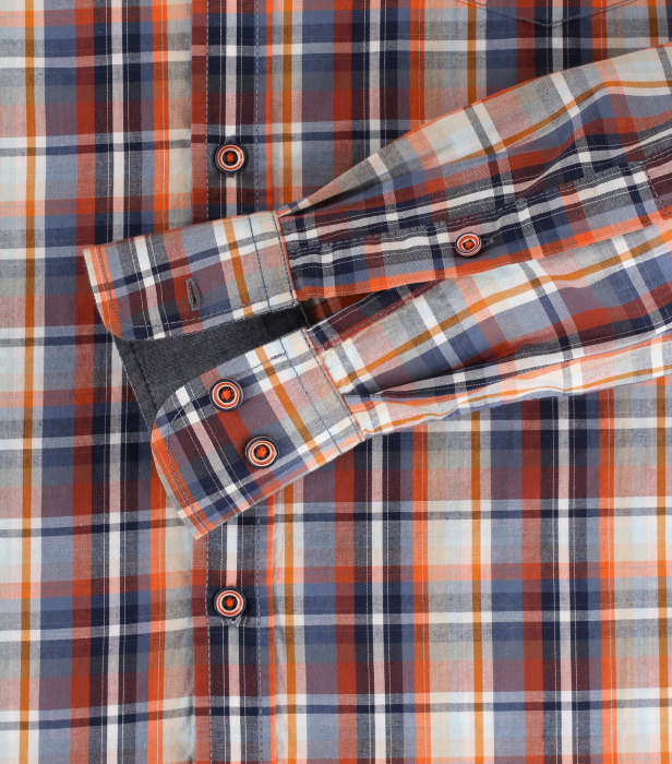 Camasa bumbac barbati CASA MODA Capr Cod CasualFit portocaliu carouri [4]