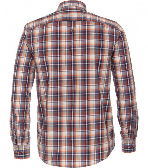 Camasa bumbac barbati CASA MODA Capr Cod CasualFit portocaliu carouri [2]