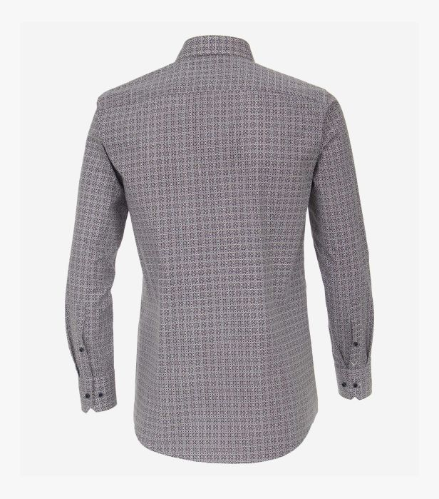 Camasa maneca lunga barbati VENTI print Modern Fit maro [2]