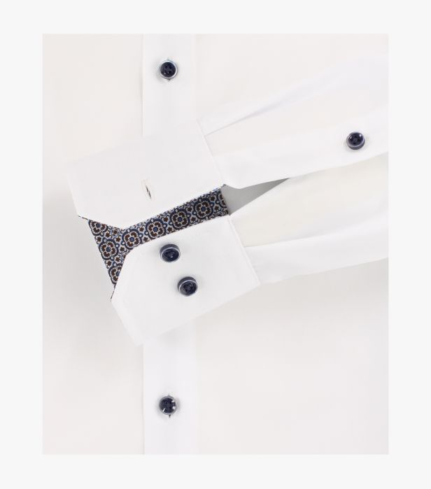 Camasa maneca lunga barbati VENTI uni Modern Fit alba [4]