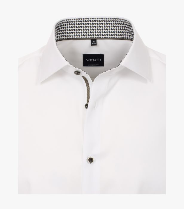 Camasa maneca lunga barbati VENTI uni Modern Fit alba [3]