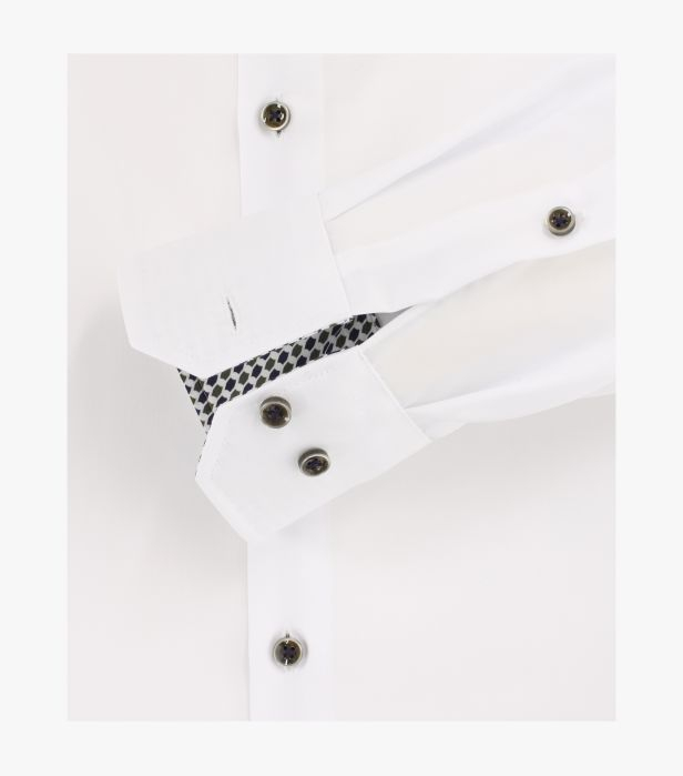 Camasa maneca lunga barbati VENTI uni Modern Fit alba [4]