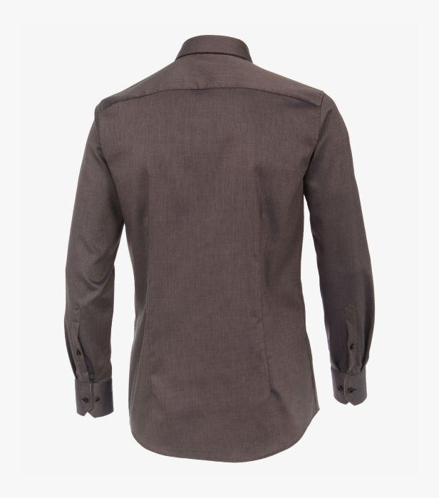 Camasa maneca lunga barbati VENTI uni Modern Fit maro [2]