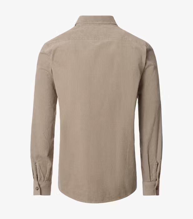 Camasa overshirt catifea velur bumbac CASA MODA Casul Fit bej [2]