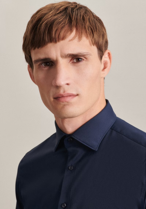 Camasa performance twill barbati SEIDENSTICKER Slim bleumarin [4]