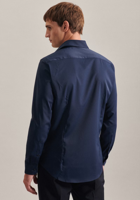 Camasa performance twill barbati SEIDENSTICKER Slim bleumarin [3]