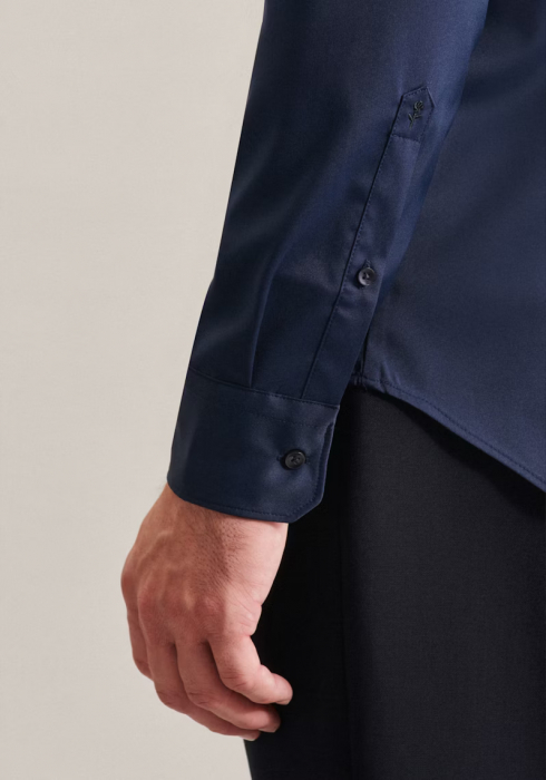 Camasa performance twill barbati SEIDENSTICKER Slim bleumarin [5]
