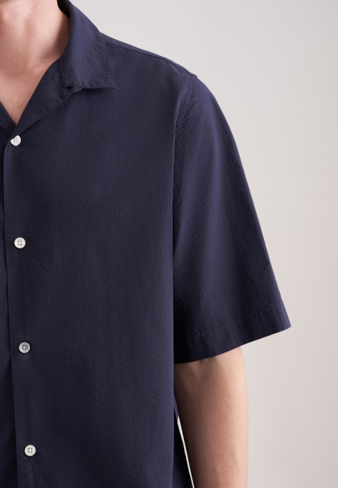 Camasa bumbac maneca scurta barbati SEIDENSTICKER 849776 regular bleumarin [2]