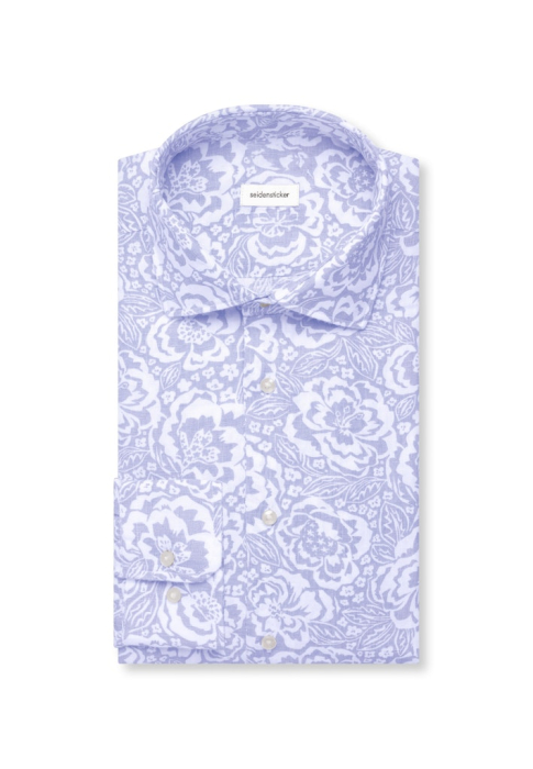 Camasa in barbati SEIDENSTICKER 850055 regular albastru print floral [4]