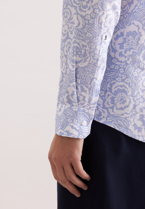 Camasa in barbati SEIDENSTICKER 850055 regular albastru print floral [3]