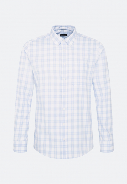 Camasa bumbac twill barbati SEIDENSTICKER Regular bleu carouri [2]