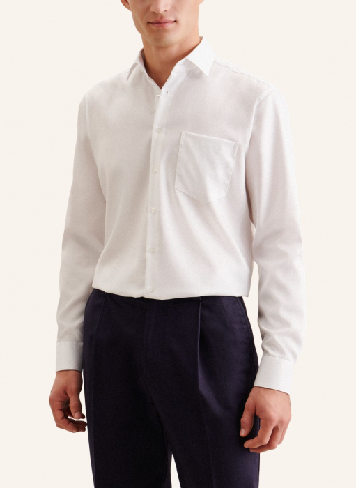Cămașă business bărbați twill Seidensticker Regular Not Iron alb [2]
