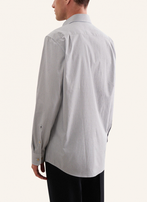 Cămașă business bărbați twill Seidensticker Regular cerculete bej/bleu [3]
