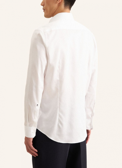 Camasa bumbac satin NON_IRON barbati SEIDENSTICKER Slim Fit alb [2]