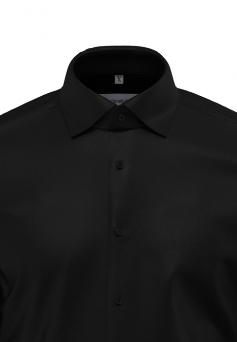 Camasa bumbac satin NON_IRON barbati SEIDENSTICKER Slim Fit negru [6]