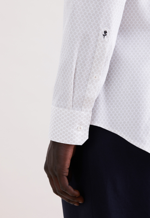 Camasa bumbac barbati SEIDENSTICKER 849867 slim alb print floral bej [4]