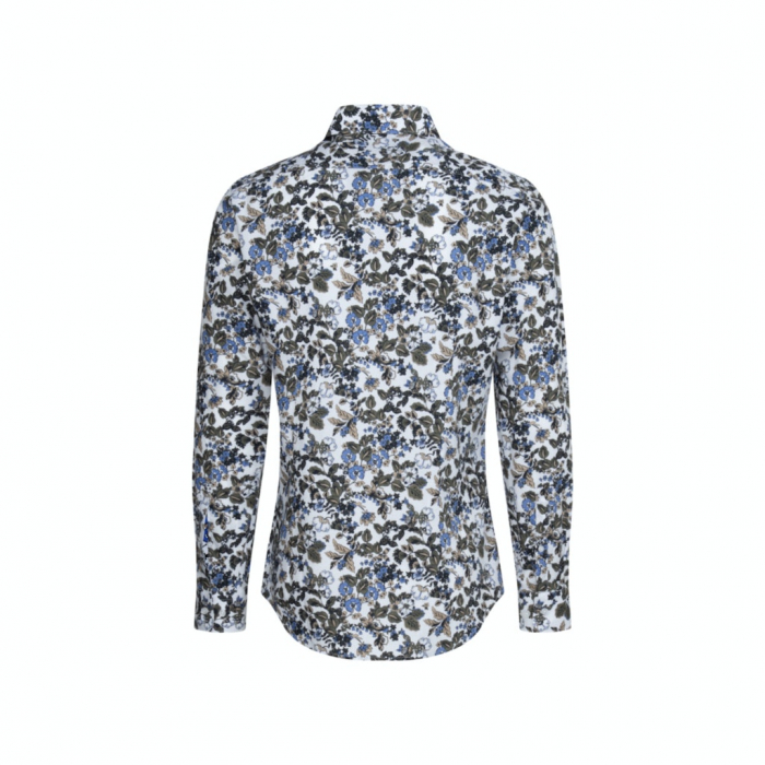 Camasa bumbac barbati SEIDENSTICKER Slim print floral albastru/kaki [2]
