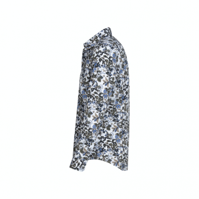 Camasa bumbac barbati SEIDENSTICKER Slim print floral albastru/kaki [3]