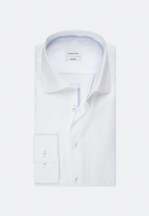 Camasa bumbac structurat NON-IRON barbati SEIDENSTICKER Slim alb [4]