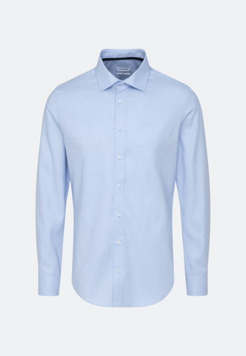 Camasa bumbac structurat NON-IRON barbati SEIDENSTICKER Slim bleu [5]