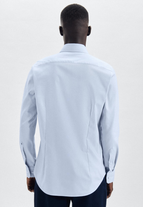 Camasa bumbac structurat NON-IRON barbati SEIDENSTICKER Slim bleu [4]