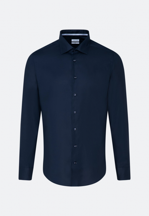 Camasa bumbac structurat NON-IRON barbati SEIDENSTICKER Slim bleumarin [5]