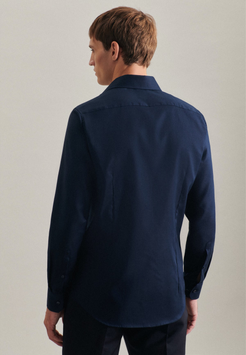 Camasa bumbac structurat NON-IRON barbati SEIDENSTICKER Slim bleumarin [4]