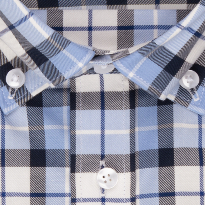 Camasa bumbac twill barbati SEIDENSTICKER Slim carouri bleumarin [2]