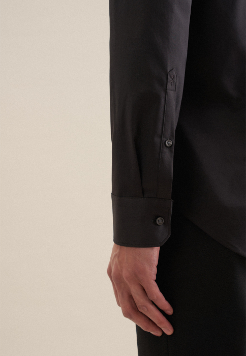 Camasa performance twill barbati SEIDENSTICKER Slim negru [2]
