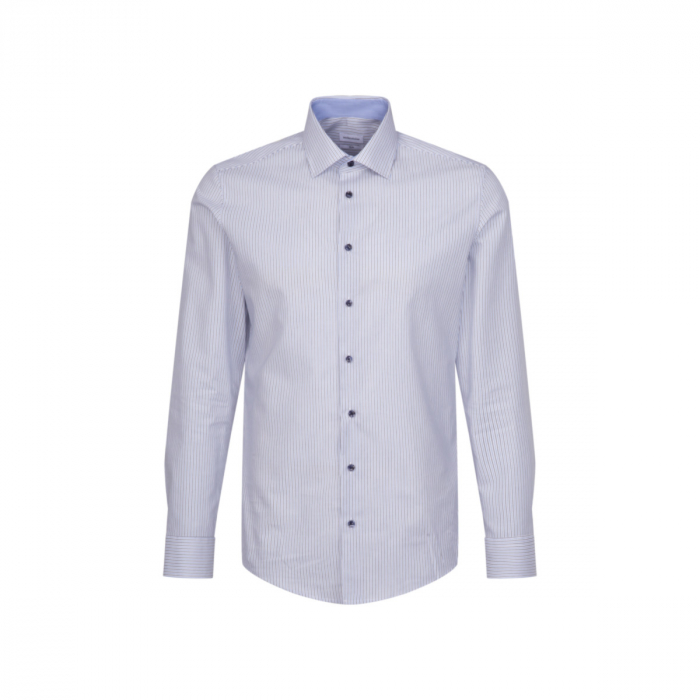 Camasa bumbac barbati SEIDENSTICKER Slim dungulite bleu/gri [1]