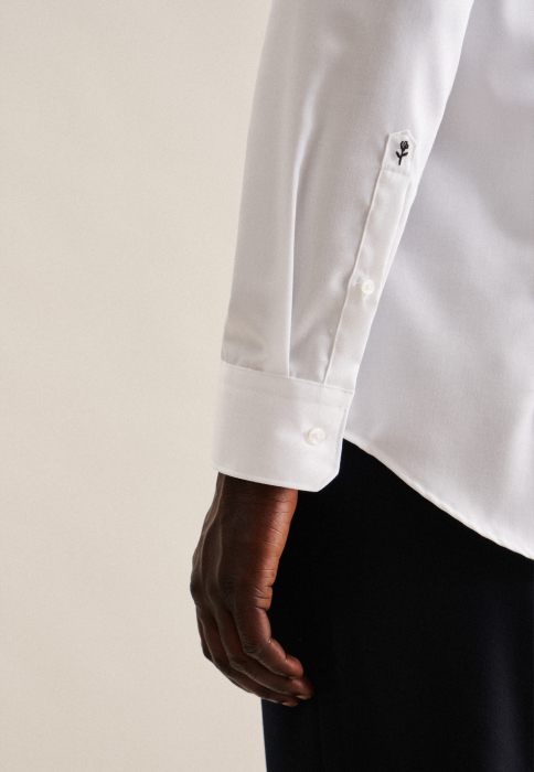 Cămașă business bărbați twill Seidensticker Slim Not Iron alb [4]