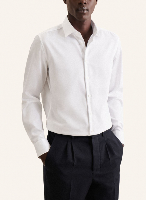 Cămașă business bărbați twill Seidensticker Slim Not Iron alb [2]
