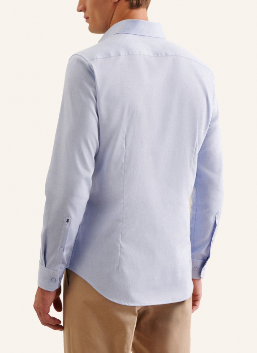 Cămașă business bărbați twill Seidensticker Slim Not Iron bleu [3]