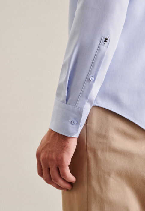Cămașă business bărbați twill Seidensticker Slim Not Iron bleu [4]